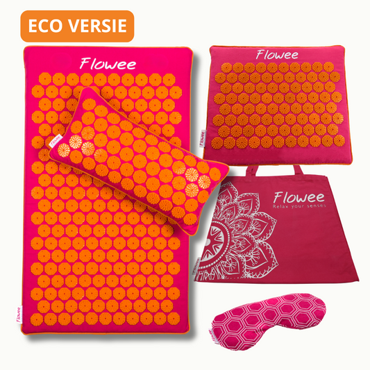 PRE-ORDER: Relaxset PRO - Spijkermat ECO - Fuchsia met oranje