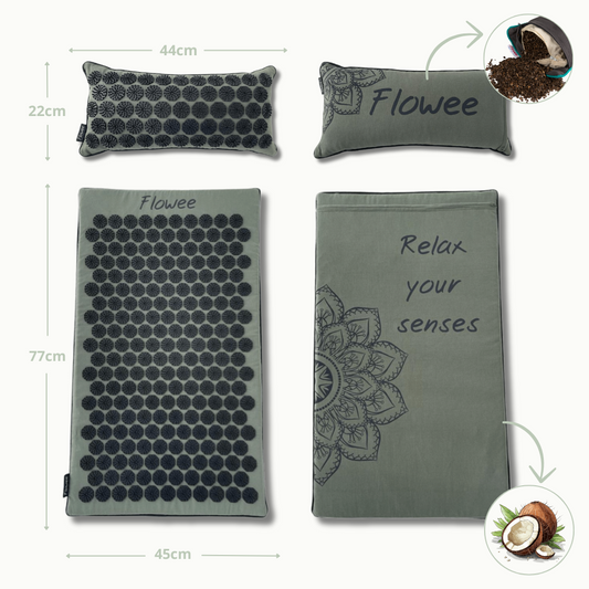 PRE-ORDER: Spijkermat ECO Set - Groen met grijs