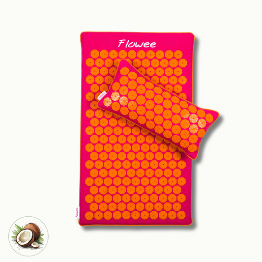 PRE-ORDER: Spijkermat ECO Set - Fuchsia met oranje