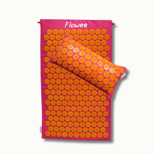 PRE-ORDER: Spijkermat Set - Fuchsia met oranje